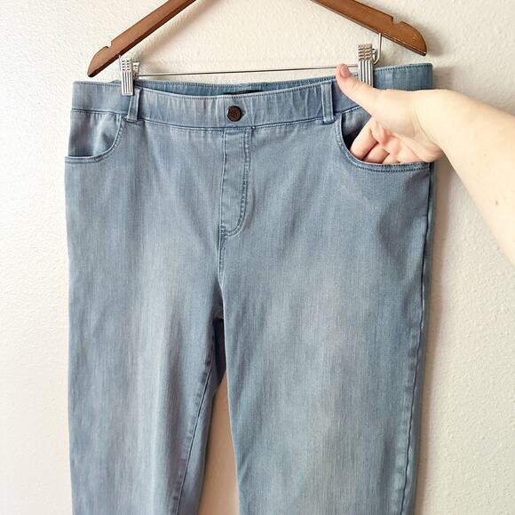 Betabrand PETITE Pull-on Straight Leg Blue Jeans Women's Petite Size XXL - Picture 2 of 9